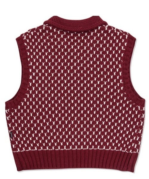 ROMANTIC CROWN(ロマンティッククラウン)の「A'GEM/9 × .kom『ROMANTIC CROWN/ロマンティッククラウン』TWO TONE PATTERN VEST/パターンベスト(ベスト・レディース・ブラック/ボルドー・M/S)」の9枚目の写真