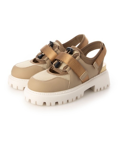 ing（イング）の「厚底スニーカーサンダル（サンダル・レディース・ベージュ系その他/ブラック/ベージュ・L/M/S）」の3枚目の写真