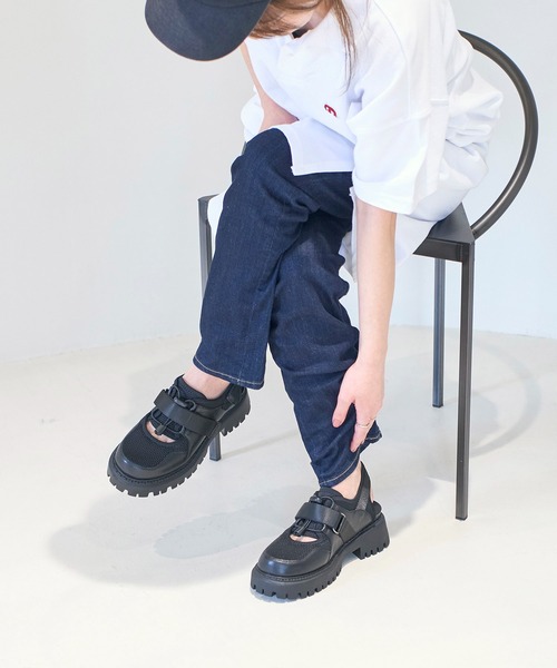 ing（イング）の「厚底スニーカーサンダル（サンダル・レディース・ベージュ系その他/ブラック/ベージュ・L/M/S）」の21枚目の写真