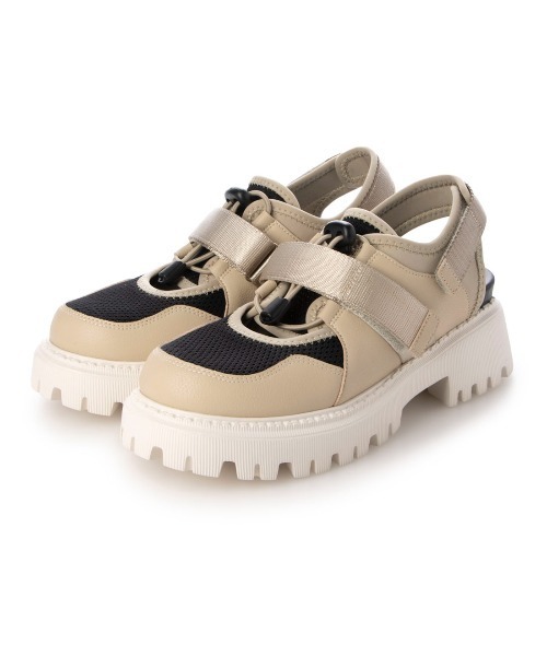 ing（イング）の「厚底スニーカーサンダル（サンダル・レディース・ベージュ系その他/ブラック/ベージュ・L/M/S）」の4枚目の写真