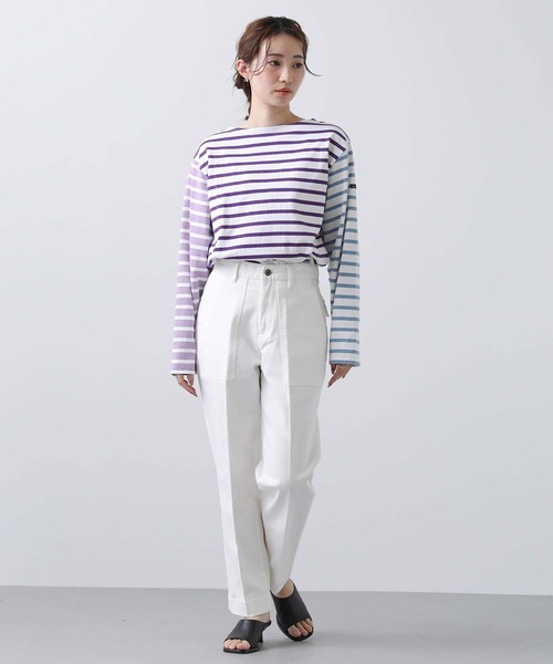 LEMINOR（ルミノール）の「別注ルミノアボーダーカットソー（Tシャツ/カットソー・レディース・ピンク/イエロー/パープル系・FREE）」の7枚目の写真