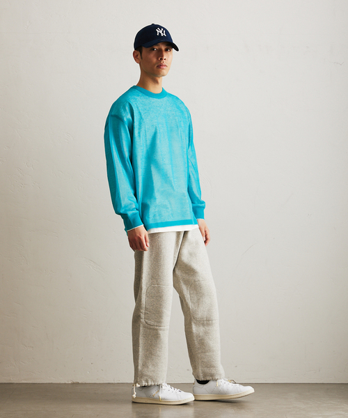 417 EDIFICE（フォーワンセブンエディフィス）の「”ニット1枚 カットソー1枚のセット” テンジク×メッシュニット（Tシャツ/カットソー・メンズ・マルチ/ブルー/ベージュ/イエロー/その他1・MEDIUM/LARGE）」の12枚目の写真