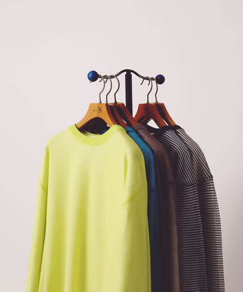 417 EDIFICE（フォーワンセブンエディフィス）の「”ニット1枚 カットソー1枚のセット” テンジク×メッシュニット（Tシャツ/カットソー・メンズ・マルチ/ブルー/ベージュ/イエロー/その他1・MEDIUM/LARGE）」の14枚目の写真