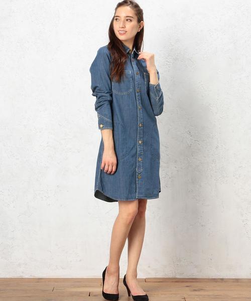 Lee（リー）の「LEE（リー） C WORK ワンピース◆（ワンピース・レディース・オリーブ/ネイビー・MEDIUM/SMALL）」の14枚目の写真