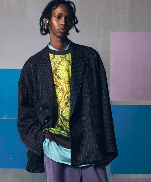 MAISON SPECIAL(メゾンスペシャル)の「《UNISEX》【LIMITED EDITION】Prime-Over Double Tailored Jacket/プライムオーバーダブルテーラードジャケット【MAISON SPECIAL/メゾンスペシャル】■セットアップ対応■(テーラードジャケット・メンズ・ダークブラック/グレー/チャコールグレー/ブラック/カーキ/ライトグレー・1/2)」の5枚目の写真