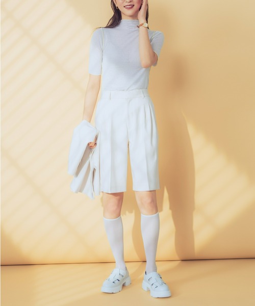 Tuche(トゥシェ)の「Tuche/トゥシェ ストレッチパンツ ダブルクロス ショートパンツ(その他パンツ・レディース・ネイビー/クリーム/ブラック・MEDIUM/LARGE)」の8枚目の写真