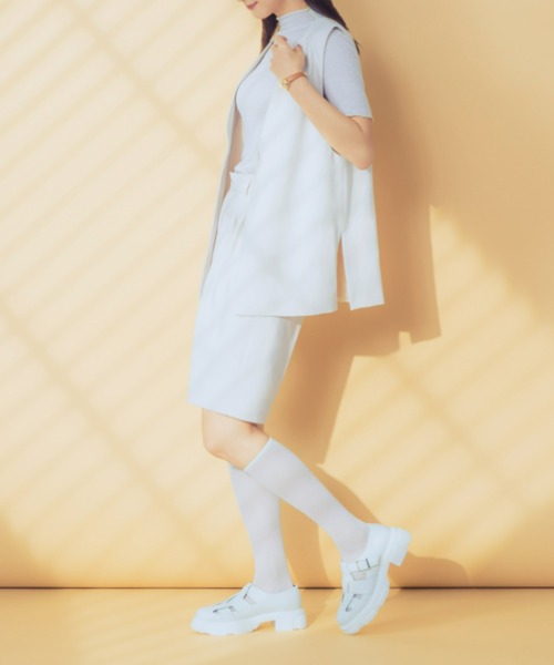 Tuche(トゥシェ)の「Tuche/トゥシェ ストレッチパンツ ダブルクロス ショートパンツ(その他パンツ・レディース・ネイビー/クリーム/ブラック・MEDIUM/LARGE)」の9枚目の写真