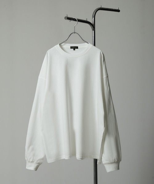 NILWAY（ニルウェイ）の「コットンベーシックロンT（Tシャツ/カットソー・メンズ・ブラック/チャコールグレー/ホワイト/オートミール・MEDIUM/LARGE）」の2枚目の写真