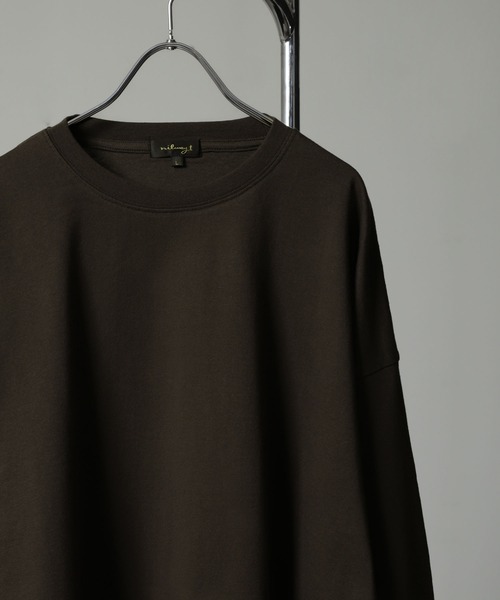 NILWAY（ニルウェイ）の「コットンベーシックロンT（Tシャツ/カットソー・メンズ・ブラック/チャコールグレー/ホワイト/オートミール・MEDIUM/LARGE）」の7枚目の写真