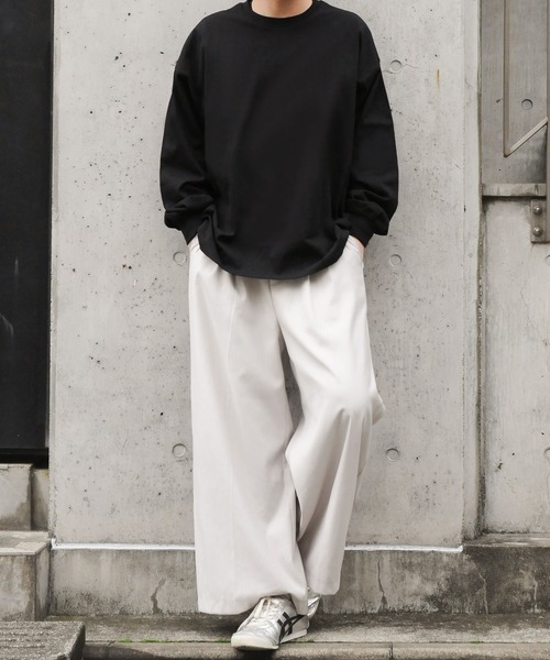 NILWAY（ニルウェイ）の「コットンベーシックロンT（Tシャツ/カットソー・メンズ・ブラック/チャコールグレー/ホワイト/オートミール・MEDIUM/LARGE）」の16枚目の写真