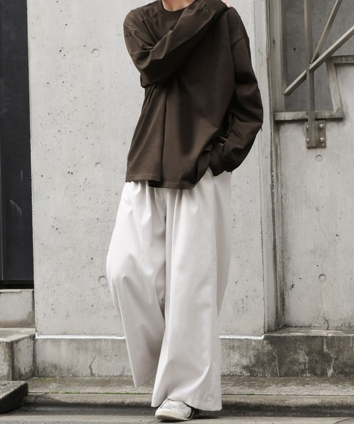 NILWAY（ニルウェイ）の「コットンベーシックロンT（Tシャツ/カットソー・メンズ・ブラック/チャコールグレー/ホワイト/オートミール・MEDIUM/LARGE）」の19枚目の写真