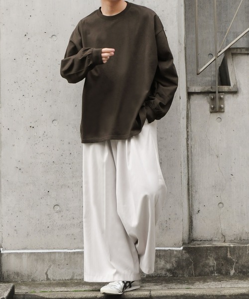 NILWAY（ニルウェイ）の「コットンベーシックロンT（Tシャツ/カットソー・メンズ・ブラック/チャコールグレー/ホワイト/オートミール・MEDIUM/LARGE）」の21枚目の写真