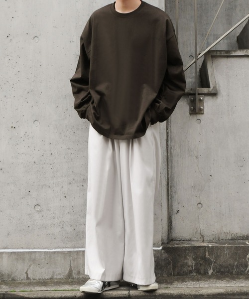 NILWAY（ニルウェイ）の「コットンベーシックロンT（Tシャツ/カットソー・メンズ・ブラック/チャコールグレー/ホワイト/オートミール・MEDIUM/LARGE）」の22枚目の写真