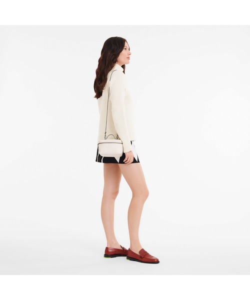 LONGCHAMP(ロンシャン)の「ル プリアージュR エクストラ クロスボディバッグ XS(メッセンジャーバッグ・レディース・グレー/ナチュラル/ブラック・FREE)」の6枚目の写真