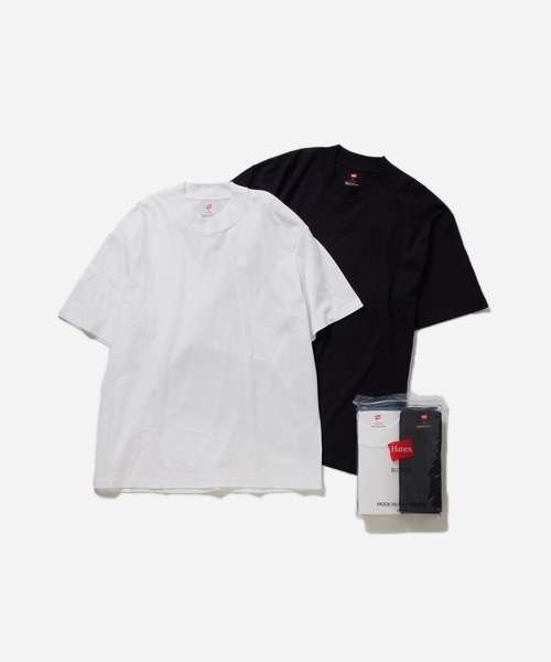 BIOTOP（ビオトープ）の「【Hanes for BIOTOP】US COTTON MOCK NECK T-SHIRTS 2P（Tシャツ/カットソー・メンズ・その他/ホワイト系その他・L/M/S/XL）」の2枚目の写真