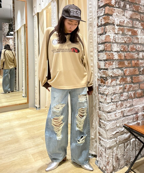 RODEO CROWNS WIDE BOWL（ロデオクラウンズワイドボウル）の「(JS)ツイルキャップ（キャップ・レディース・ダークブラウン/マスタード/ブラック・FREE）」の4枚目の写真