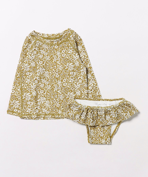 【セール】★Rylee＋Cru★RASH GUARD GIRL SET || GOLDEN DITSY（その他ベビー用品）｜Rylee + Cru（ライリーアンドクルー）