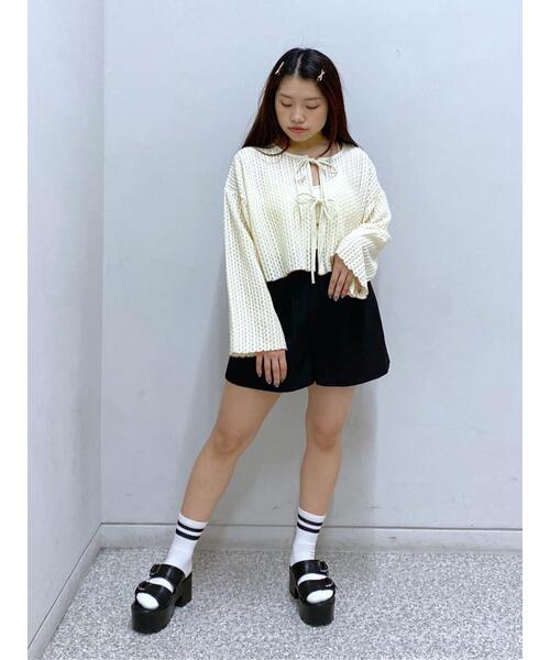 FREE'S MART（フリーズマート）の「◆タックショートパンツ（その他パンツ・レディース・ブラック/ベージュ・SMALL/MEDIUM）」の7枚目の写真