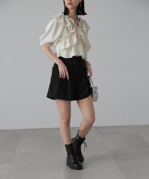 FREE'S MART（フリーズマート）の「◆タックショートパンツ（その他パンツ・レディース・ブラック/ベージュ・SMALL/MEDIUM）」の14枚目の写真