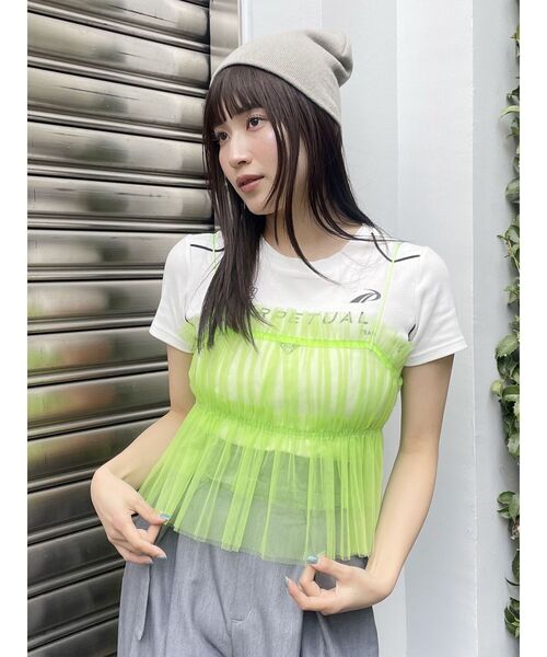 MURUA（ムルーア）の「レーシングミニTシャツ（Tシャツ/カットソー・レディース・ブラック/ホワイト・FREE）」の17枚目の写真