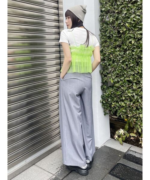 MURUA（ムルーア）の「レーシングミニTシャツ（Tシャツ/カットソー・レディース・ブラック/ホワイト・FREE）」の18枚目の写真