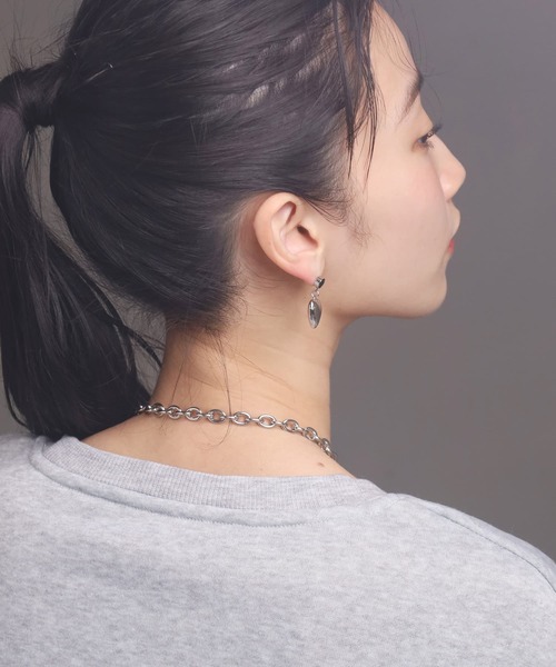 LHME（エルエイチエムイー）の「【WEB限定】“Moment”ポイントハートチャンキーネックレス/サージカルステンレス（金属アレルギー対応）【LHME / エルエイチエムイー】（ネックレス・レディース・シルバー・45cm）」の10枚目の写真