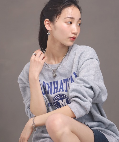 LHME（エルエイチエムイー）の「【WEB限定】“Moment”ポイントハートチャンキーネックレス/サージカルステンレス（金属アレルギー対応）【LHME / エルエイチエムイー】（ネックレス・レディース・シルバー・45cm）」の13枚目の写真