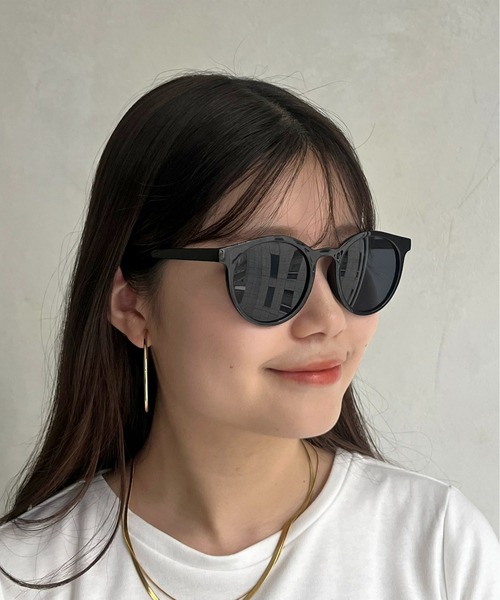 prose verse（プロズヴェール）の「ボストンフレームサングラス（サングラス・レディース・ブラック/ピンクベージュ・ﾌﾘ-）」の10枚目の写真