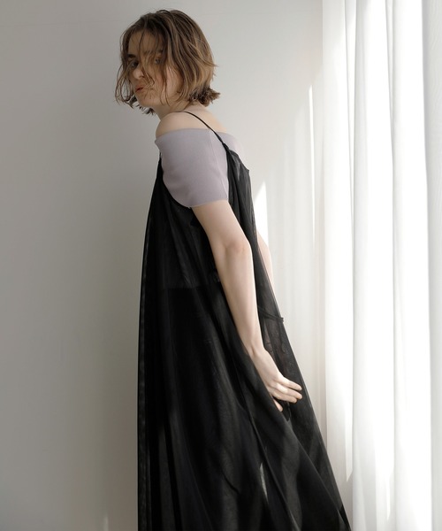 MIELI INVARIANT(ミエリインヴァリアント)の「Mesh Sheer Layer Dress(ワンピース・レディース・ホワイト/ブラック・FREE)」の17枚目の写真
