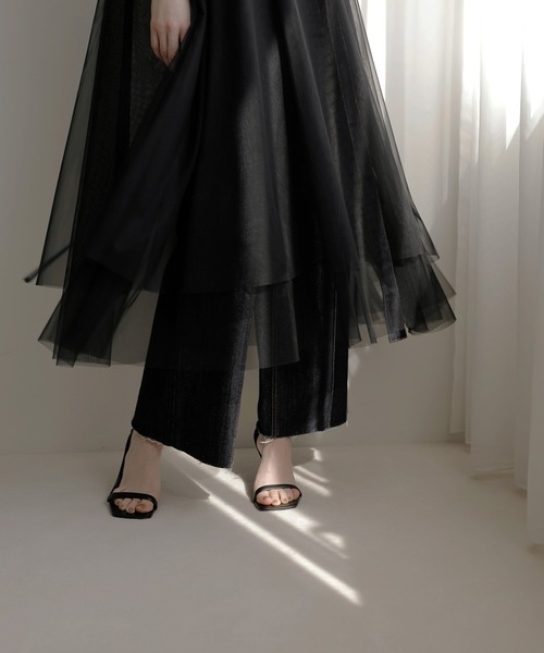 MIELI INVARIANT(ミエリインヴァリアント)の「Mesh Sheer Layer Dress(ワンピース・レディース・ホワイト/ブラック・FREE)」の19枚目の写真