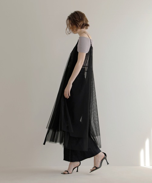 MIELI INVARIANT(ミエリインヴァリアント)の「Mesh Sheer Layer Dress(ワンピース・レディース・ホワイト/ブラック・FREE)」の22枚目の写真
