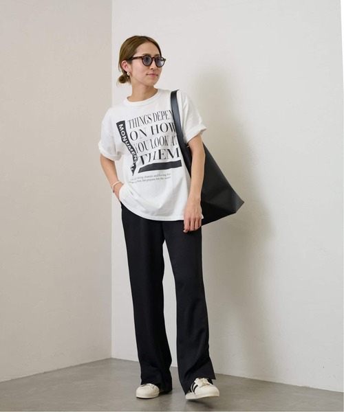 FRAMeWORK(フレームワーク)の「≪追加≫PRINT TEE2(Tシャツ/カットソー・レディース・チャコールグレー/ホワイト・FREE)」の7枚目の写真