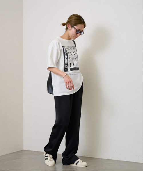 FRAMeWORK(フレームワーク)の「≪追加≫PRINT TEE2(Tシャツ/カットソー・レディース・チャコールグレー/ホワイト・FREE)」の8枚目の写真