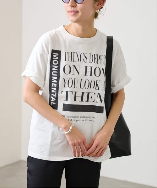 FRAMeWORK(フレームワーク)の「≪追加≫PRINT TEE2(Tシャツ/カットソー・レディース・チャコールグレー/ホワイト・FREE)」の10枚目の写真