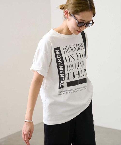 FRAMeWORK(フレームワーク)の「≪追加≫PRINT TEE2(Tシャツ/カットソー・レディース・チャコールグレー/ホワイト・FREE)」の12枚目の写真