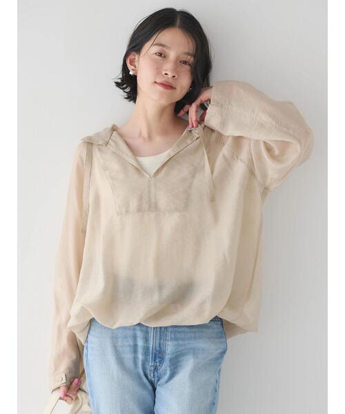 接触冷感シアーアノラックパーカー（シャツ/ブラウス