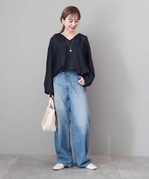 接触冷感シアーアノラックパーカー（シャツ/ブラウス
