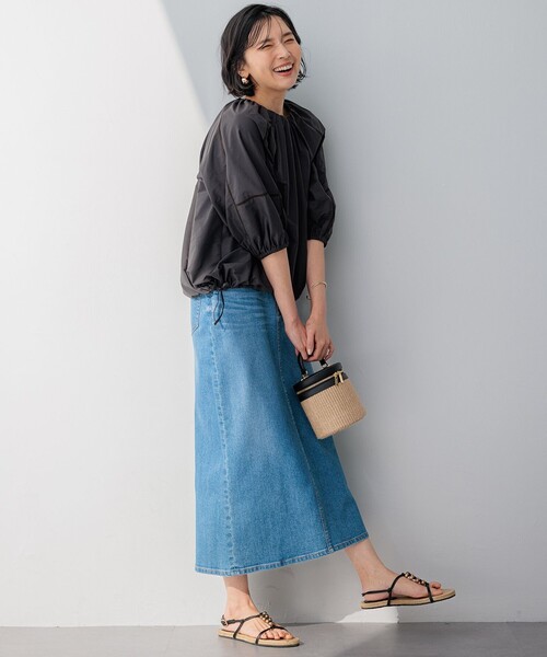 23区(ニジュウサンク)の「【洗える】シャルマンエンブロイダリー ブラウス(シャツ/ブラウス・レディース・ふじ色系/ダークブラウン系/ホワイト系/スモーキーグリーン系・38)」の13枚目の写真