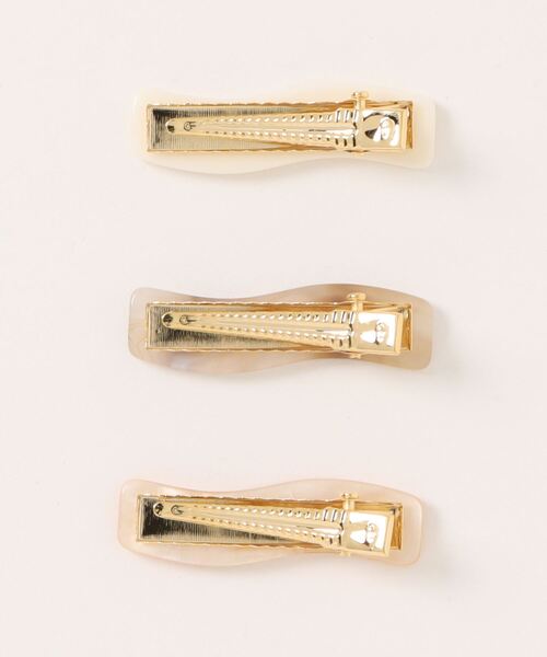 tone（トーン）の「【Kukulu TOKYO】ウェーブ ミニクリップ (３本セット）（バレッタ/ヘアクリップ・レディース・ホワイト系その他/ブラック系その他/イエロー系その他・FREE）」の4枚目の写真