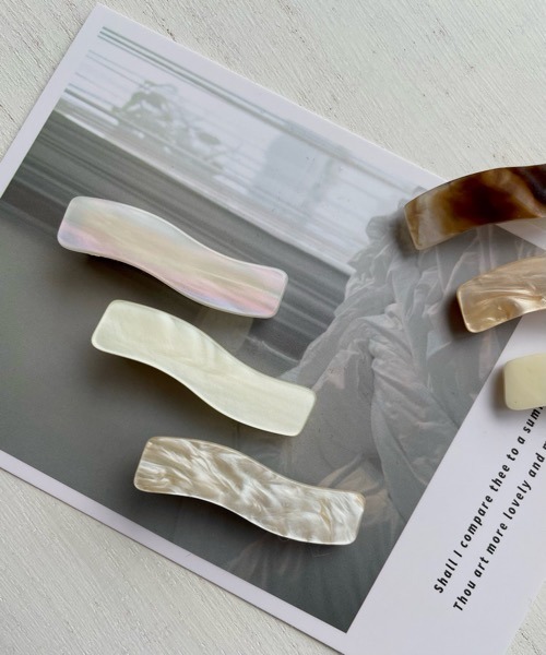 tone（トーン）の「【Kukulu TOKYO】ウェーブ ミニクリップ (３本セット）（バレッタ/ヘアクリップ・レディース・ホワイト系その他/ブラック系その他/イエロー系その他・FREE）」の3枚目の写真