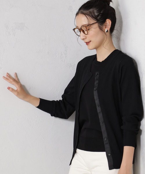 FOUND GOOD（ファウンドグッド）の「アンサンブルカーデ/LS2（カーディガン/ボレロ・レディース・ブラック/アイボリー/グレー系/ブルー系6・S/M/L）」の6枚目の写真