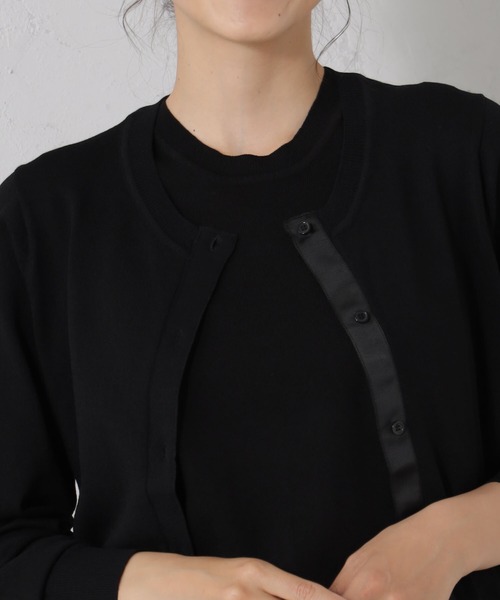 FOUND GOOD（ファウンドグッド）の「アンサンブルカーデ/LS2（カーディガン/ボレロ・レディース・ブラック/アイボリー/グレー系/ブルー系6・S/M/L）」の7枚目の写真