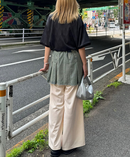 CIAOPANIC(チャオパニック)の「【ユニセックス】襟付きフットボールゲームシャツ(Tシャツ/カットソー・レディース・ホワイト/サックスブルー/ブラック・FREE)」の19枚目の写真