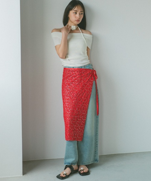 VANNIE U(ヴァニーユー)の「フロントスリットデニムスカート(デニムスカート・レディース・ブルー・FREE)」の22枚目の写真