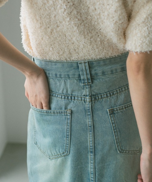 VANNIE U(ヴァニーユー)の「フロントスリットデニムスカート(デニムスカート・レディース・ブルー・FREE)」の18枚目の写真