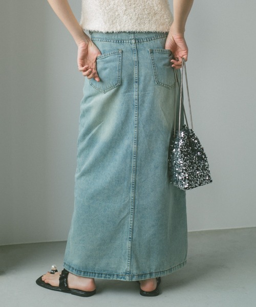 VANNIE U(ヴァニーユー)の「フロントスリットデニムスカート(デニムスカート・レディース・ブルー・FREE)」の17枚目の写真