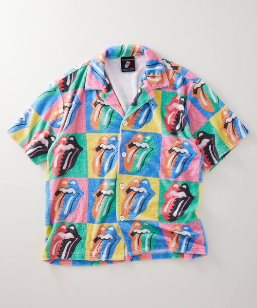 JOURNAL STANDARD relume(ジャーナルスタンダード レリューム)の「THE ROLLING STONES / ローリングストーンズ 別注 ビーチシャツ(シャツ/ブラウス・メンズ・ホワイト/イエロー・MEDIUM/LARGE)」の2枚目の写真