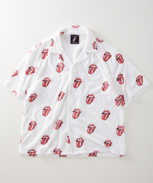 JOURNAL STANDARD relume(ジャーナルスタンダード レリューム)の「THE ROLLING STONES / ローリングストーンズ 別注 ビーチシャツ(シャツ/ブラウス・メンズ・ホワイト/イエロー・MEDIUM/LARGE)」の3枚目の写真