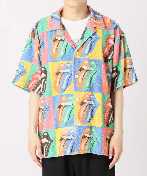 JOURNAL STANDARD relume(ジャーナルスタンダード レリューム)の「THE ROLLING STONES / ローリングストーンズ 別注 ビーチシャツ(シャツ/ブラウス・メンズ・ホワイト/イエロー・MEDIUM/LARGE)」の5枚目の写真