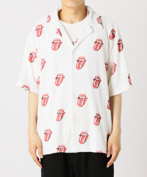 JOURNAL STANDARD relume(ジャーナルスタンダード レリューム)の「THE ROLLING STONES / ローリングストーンズ 別注 ビーチシャツ(シャツ/ブラウス・メンズ・ホワイト/イエロー・MEDIUM/LARGE)」の6枚目の写真